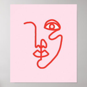 Lijn Kunstvlak kleurenblok Kunst Afdrukken Poster