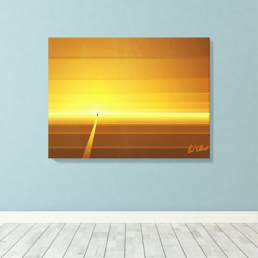 Lijn lopen canvas afdruk (Insitu (Houten vloer))