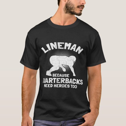 Lijn omdat Querbacks Heroes I Football Line nodig  T-shirt (Voorkant)