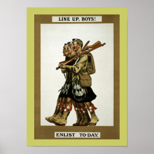 Lijn omhoog boys (canvas) poster