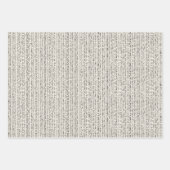 Lijn textuur minimalistisch rustiek inpakpapier vel (Voorkant 2)