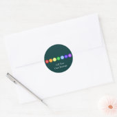 Lijn van 7 Chakras Ronde Sticker (Envelop)