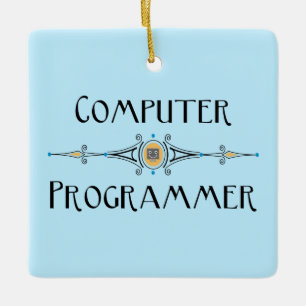 Lijn van computerprogrammeur keramisch ornament