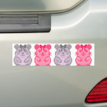 Lijn van pixel multikleur cartoon hamsters