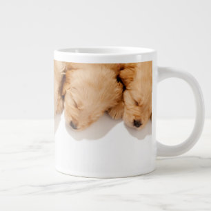 Lijn van Slaapende Golden Retriever Puppies Extra Grote Beker