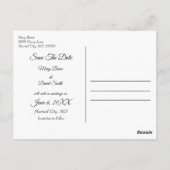 Lijn van Zee haver in wit zand sparen de datum Briefkaart (Achterkant)