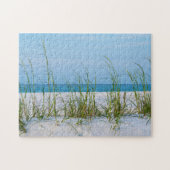 Lijn van Zee haver in witte zand Legpuzzel (Horizontaal)