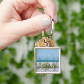 Lijn van Zee haver in witte zand Sleutelhanger (Hand)