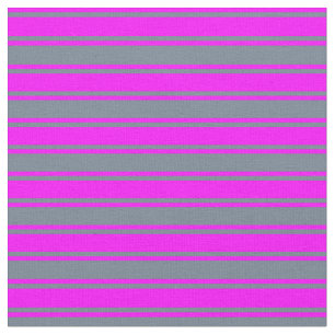 Lijnbaar grijs patroon met Fuchsia-logo Stof