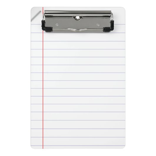Lijnbaar laptoppapier met een stijlvol miniknembor mini klembord (Voorkant)