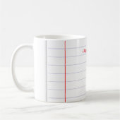 Lijnbaar minimalistisch papier voor professionele  koffiemok (Links)