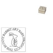 Lijnbloem Lijst konijn Rubberstempel (Gestempeld)