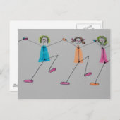 lijndansen briefkaart (Voorkant / Achterkant)