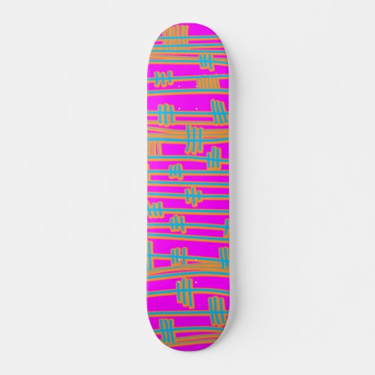 Lijnen Abstract - Retro Skateboard (Voorkant)