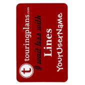 Lijnen Auto & Resort Deurmagneet (rood) Magneet (Verticaal)