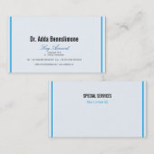 Lijnen, blauw, wit visitekaartje (Voorkant / Achterkant)