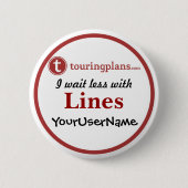 Lijnen Button - Ontwerp 2 (wit) (Voorkant)