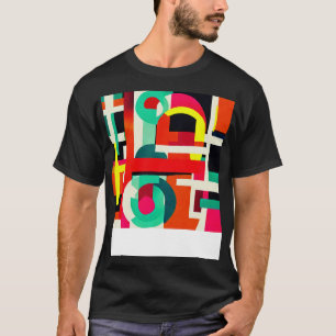 Lijnen en bochten Bauhaus Design T-shirt