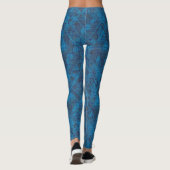 Lijnen en patches patroon in Blue DGrey BG Leggings (Achterkant)