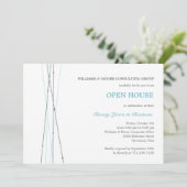 Lijnen en Stippen — Bedrijfs- of evenementuitnodig Kaart (Staand voorkant)