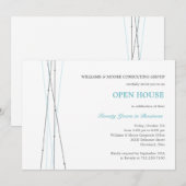 Lijnen en Stippen — Bedrijfs- of evenementuitnodig Kaart (Voorkant / Achterkant)