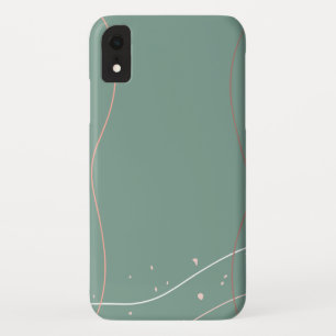 Lijnen Esthetische Groene Achtergrond Pastel Achte iPhone XR Hoesje
