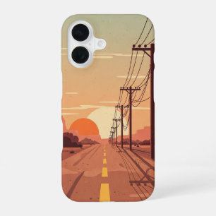 Lijnen in de verte iPhone 16 hoesje