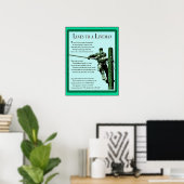 Lijnen met een Lineman Ma Bell Poster (Thuiskantoor)