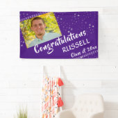 Lijnen & Sterren | Bewerkbaar Paarse | Foto Afstud Spandoek (Insitu)