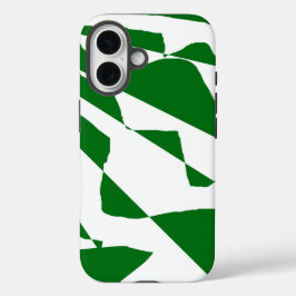 Lijnen van groen iPhone 16 hoesje