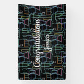 Lijnen van het Chemistry Lab Spandoek (Verticaal)