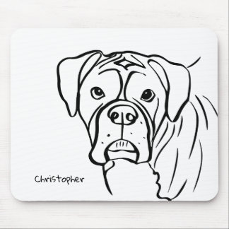 Lijnen van loyaliteit: uw bokser metgezel muismat