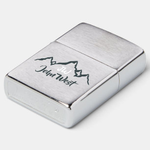 Lijngetrokken monogram voor berggebied, op maat