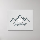 Lijngetrokken monogram voor berggebied, op maat canvas afdruk (Voorkant)
