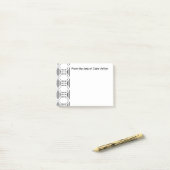 Lijnhexagons Post-it® Notes (Op bureau)