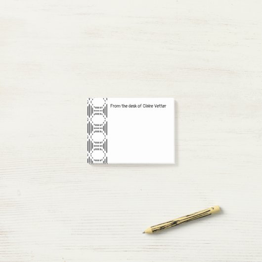 Lijnhexagons Post-it® Notes (Op bureau)