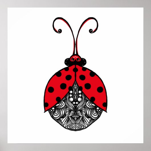 Lijnhoekladybug Poster (Voorkant)