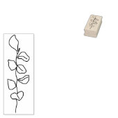 Lijnillustratie Art Flower Rubberstempel (Gestempeld)