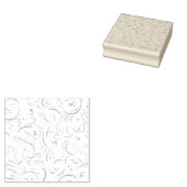 Lijnkunst, Kangaroo, Ghost Wood Art Stamp Rubberstempel (Gestempeld)