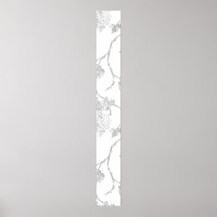 lijnkunst, sneeuwverschuiving, Vista White Pedesta Poster
