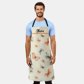 Lijnkunst Stijlvolle Vlinders Schort (Gedragen)