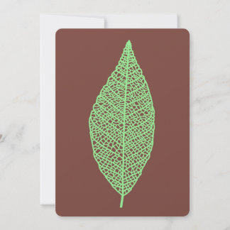 Lijnkunst van blad skelet bruin en groen vlakke ka
