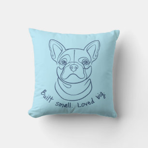 Lijnkunst van Franse Bulldog. Klein gebouwd. Groot Kussen