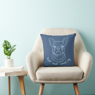 Lijnkunst van Franse Bulldog. Klein gebouwd. Groot Kussen