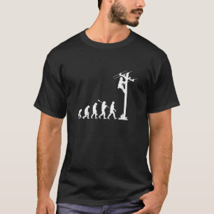 lijnman evolutie elektricien lijnman t-shirt
