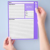 Lijnpagina's voor ontvang (lichte Violet) Flyer (Hand)