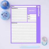 Lijnpagina's voor ontvang (lichte Violet) Flyer (Enkel)