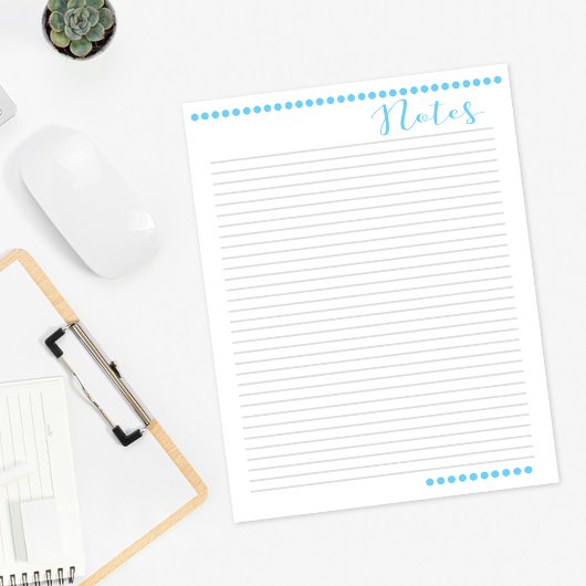 Lijnpapier voor notities | Baby Blue