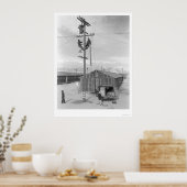 Lijnpersoneel op het werk in Manzanar 1943 Poster (Keuken)