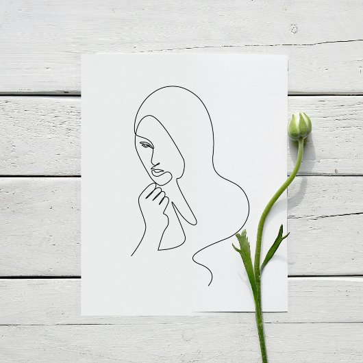 Lijntekening | Minimale moderne hedendaagse kunst Poster